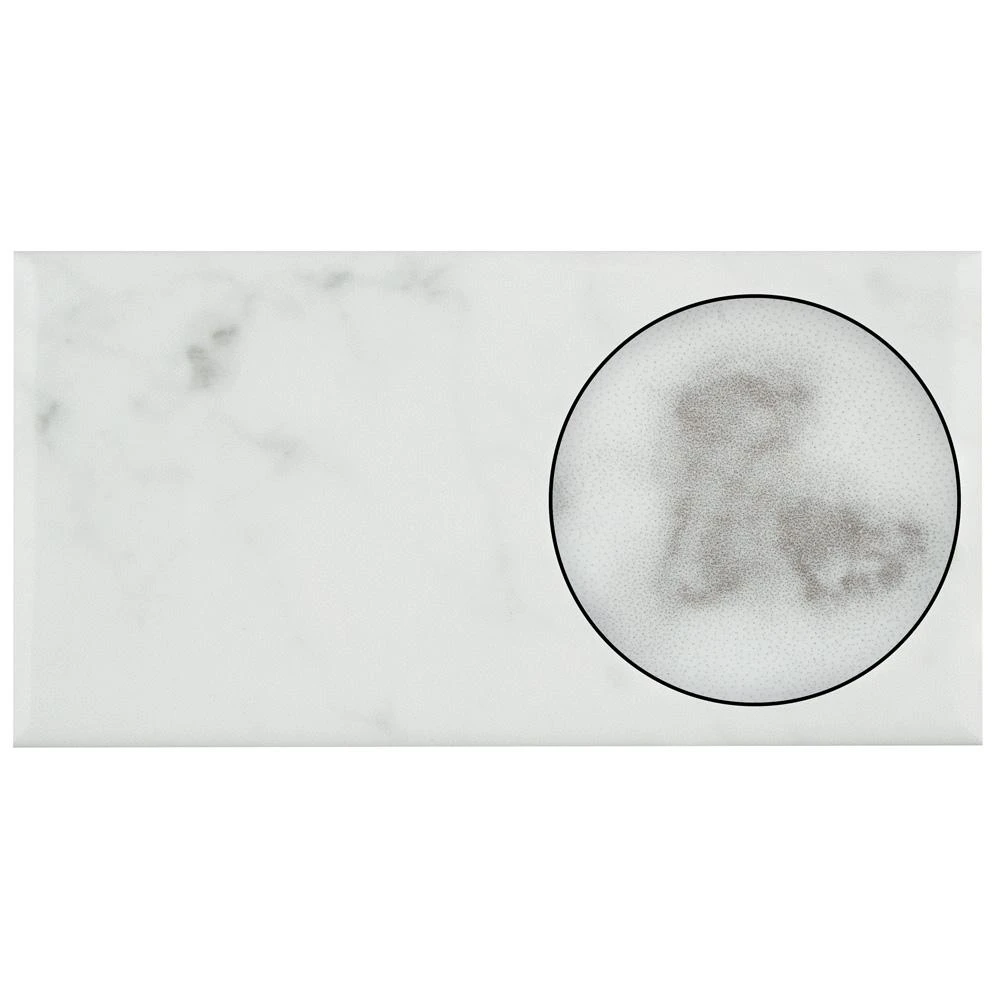 Merola Tile Classico Carrara Glossy 3 In. X 6 In. Ceramic Subway Wall Tile (6.03 Sq. Ft. / Case) 12 Merola Tile Classico Carrara Glossy 3 In. X 6 In. Ceramic Subway Wall Tile (6.03 Sq. Ft. / Case) - Image 12