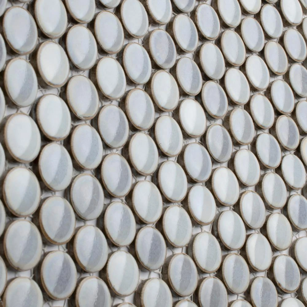 Merola Tile Hudson Penny Round Grey Eye 12 In. X 12 In. Porcelain Mosaic Tile (10.74 Sq. Ft. / Case) 2 Merola Tile Hudson Penny Round Grey Eye 12 In. X 12 In. Porcelain Mosaic Tile (10.74 Sq. Ft. / Case) - Image 2