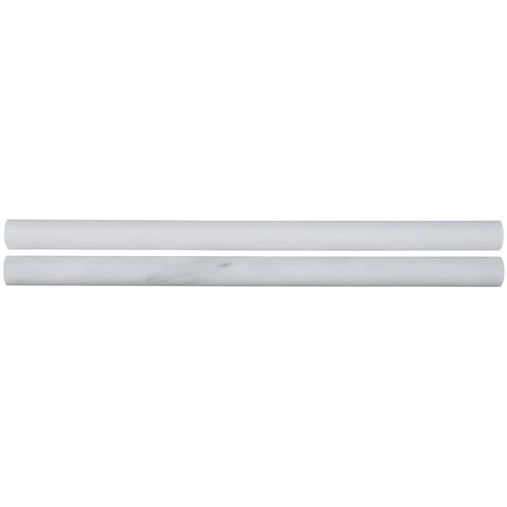 MSI Greecian White Pencil Molding 3/4 In. X 12 In. Polished Marble Wall Tile (1 Lin. Ft.) 1 MSI Greecian White Pencil Molding 3/4 In. X 12 In. Polished Marble Wall Tile (1 Lin. Ft.)
