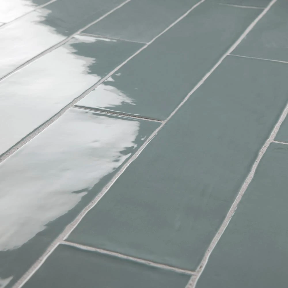 Merola Tile Chester Acqua 3 In. X 12 In. Ceramic Wall Subway Tile (5.93 Sq. Ft. / Case) 5 Merola Tile Chester Acqua 3 In. X 12 In. Ceramic Wall Subway Tile (5.93 Sq. Ft. / Case) - Image 5