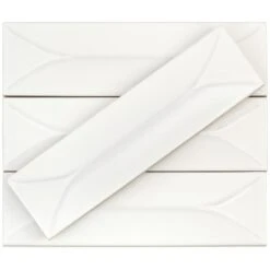 Ivy Hill Tile Vintage Bianco 3D 3 In. X 9 In. 10mm Polished Ceramic Subway Wall Tile (40 Pieces) (6.02 Sq. Ft./Box) -Floor Promotion Store 9dc00ff4b94cc2ee3be8bf111d483104 1800x1800