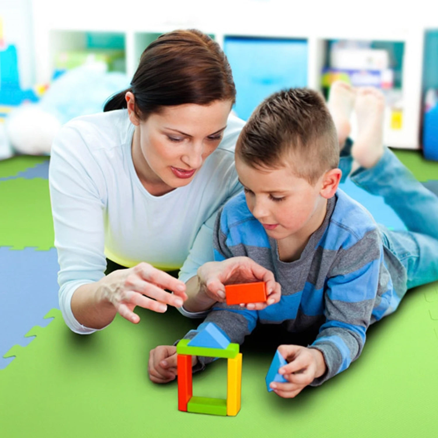 FlooringInc 5/8" Premium Interlocking Foam Tiles - Ideal For Pilates, Yoga, Other Aerobic/Cardio Work Outs, And Kids Playrooms, Black, 16 Pack 1 FlooringInc 5/8" Premium Interlocking Foam Tiles - Ideal For Pilates, Yoga, Other Aerobic/Cardio Work Outs, And Kids Playrooms, Black, 16 Pack