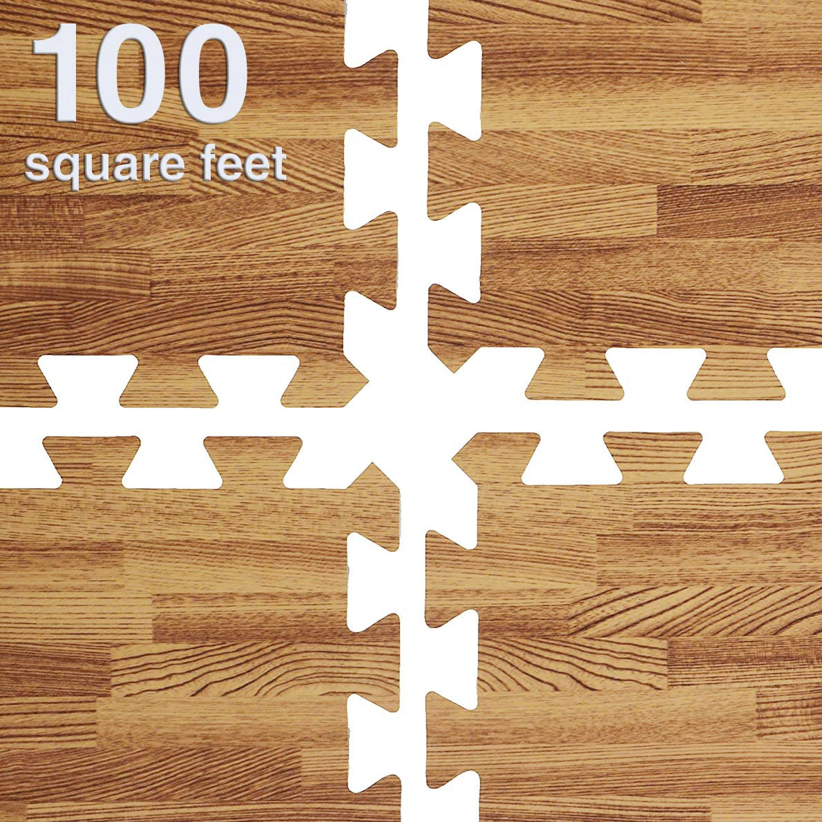 Clevr EVA Foam Interlocking Floor Mat, Light Wood, 25 Pcs, 100 Sq. Ft. 1 Clevr EVA Foam Interlocking Floor Mat, Light Wood, 25 Pcs, 100 Sq. Ft.