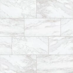 Daltile QuicTile 12 In. X 24 In. Enchanting Marble Matte Porcelain Locking Floor Tile (9.6 Sq. Ft. / Case)