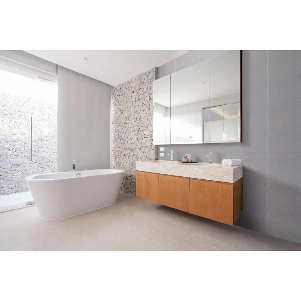 Jeffrey Court Morning Tide Gray 6 In. X 20 In. Glossy Ceramic Wall Tile (10.76 Sq. Ft. / Case) 2 Jeffrey Court Morning Tide Gray 6 In. X 20 In. Glossy Ceramic Wall Tile (10.76 Sq. Ft. / Case) - Image 2