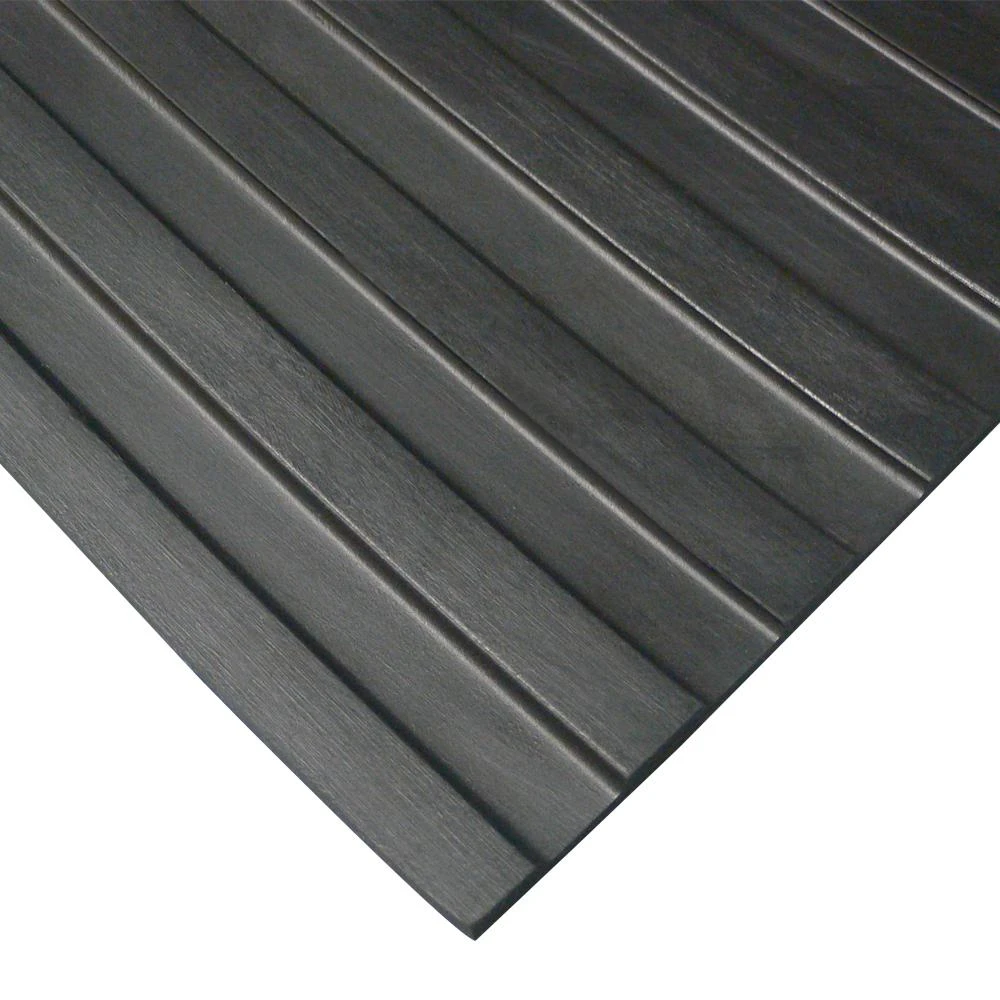 Rubber-Cal Corrugated Wide Rib 3 Ft. X 6 Ft. Black Rubber Flooring (18 Sq. Ft.) 1 Rubber-Cal Corrugated Wide Rib 3 Ft. X 6 Ft. Black Rubber Flooring (18 Sq. Ft.)