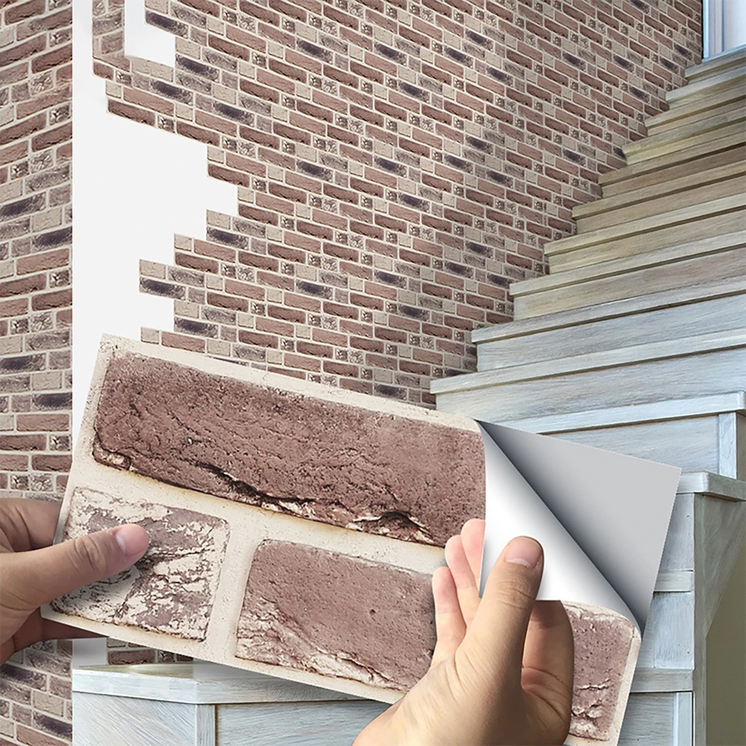 7.87'' X 3.94" 3D Self-Adhesive Kitchen Wall Tiles Bathroom Mosaic Brick Stickers Home DIY Decor 2 7.87'' X 3.94" 3D Self-Adhesive Kitchen Wall Tiles Bathroom Mosaic Brick Stickers Home DIY Decor - Image 2