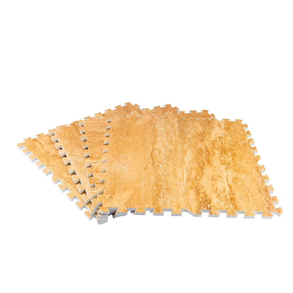 TrafficMASTER Brown/Travertine 24 In. X 24 In. X 0.47 In. Wood All Purpose Flooring (4-Pack) 3 TrafficMASTER Brown/Travertine 24 In. X 24 In. X 0.47 In. Wood All Purpose Flooring (4-Pack) - Image 3