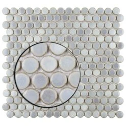 Merola Tile Hudson Penny Round Grey Eye 12 In. X 12 In. Porcelain Mosaic Tile (10.74 Sq. Ft. / Case) 11 Merola Tile Hudson Penny Round Grey Eye 12 In. X 12 In. Porcelain Mosaic Tile (10.74 Sq. Ft. / Case) -Floor Promotion Store a878b6f69e3d72496b96853e6cf84d5a 1800x1800