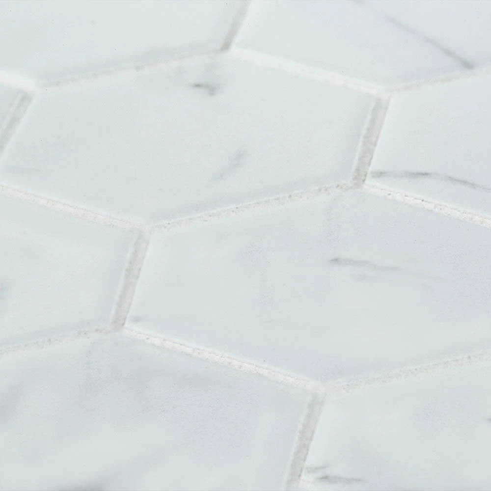 Jeffrey Court Whisper Valley White 11 In. X 12.687 In. X 6 Mm Hexagon Matte Porcelain Wall And Floor Mosaic Tile 4 Jeffrey Court Whisper Valley White 11 In. X 12.687 In. X 6 Mm Hexagon Matte Porcelain Wall And Floor Mosaic Tile - Image 4