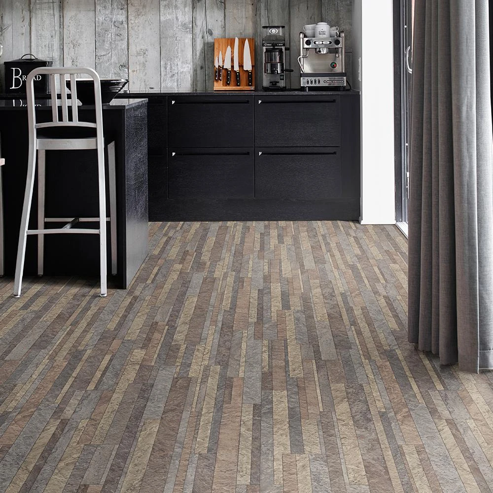 TrafficMASTER Broken Slate Multi-Color Residential Vinyl Sheet, Sold By 13.2 Ft. Wide X Custom Length 2 TrafficMASTER Broken Slate Multi-Color Residential Vinyl Sheet, Sold By 13.2 Ft. Wide X Custom Length - Image 2