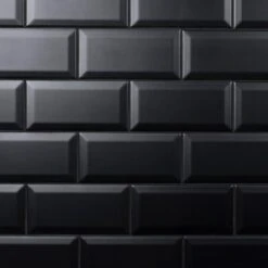 Merola Tile Crown Heights Beveled 3 In. X 6 In. Matte Black Ceramic Wall Tile (6.03 Sq. Ft. /Case)