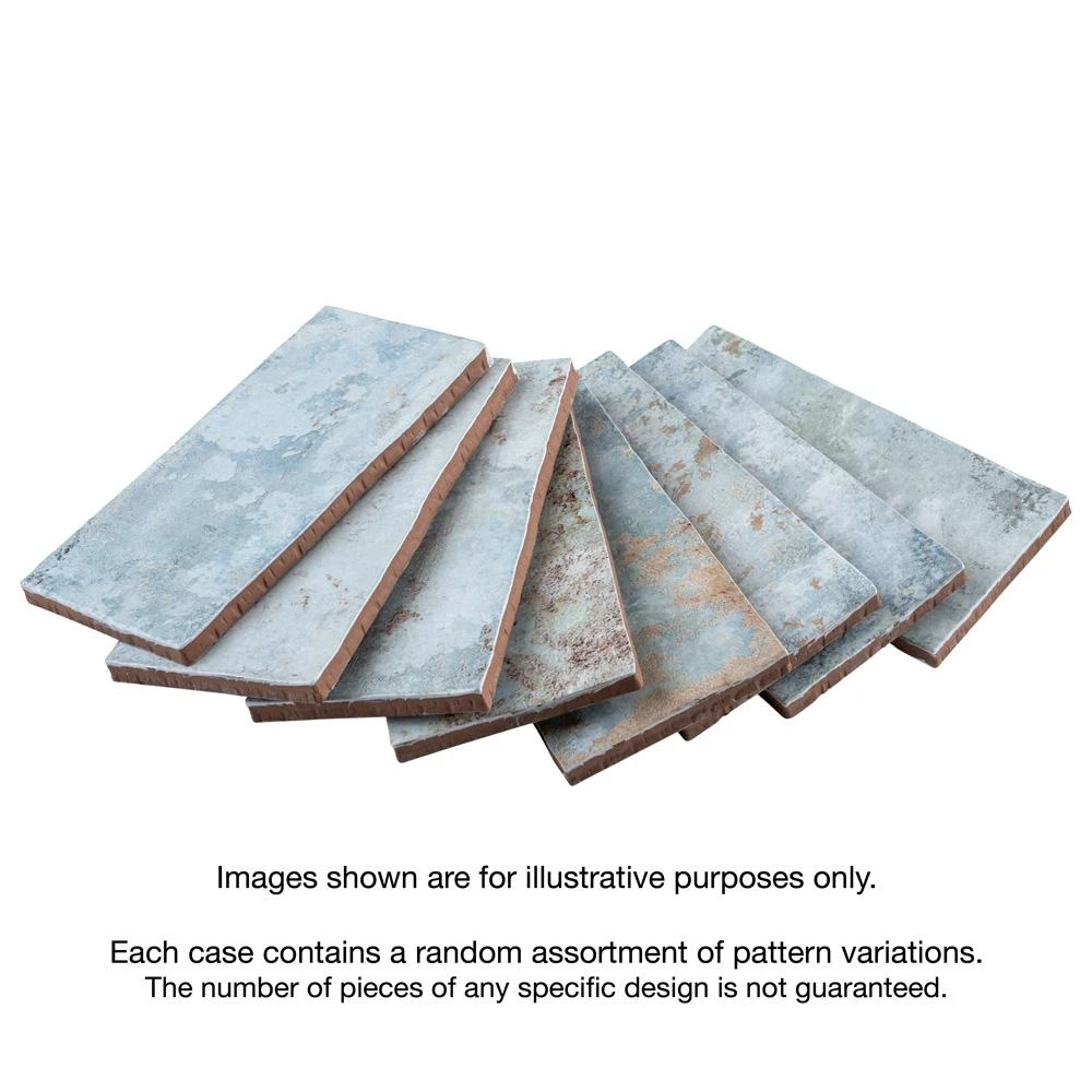 Merola Tile Biarritz Blue 3 In. X 6 In. Ceramic Wall Tile (6.04 Sq. Ft./Case) 9 Merola Tile Biarritz Blue 3 In. X 6 In. Ceramic Wall Tile (6.04 Sq. Ft./Case) - Image 9