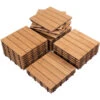 Easyfashion Pack Of 27 Wood Flooring Tiles Interlocking Wood Tiles For Patio Garden Deck Poolside