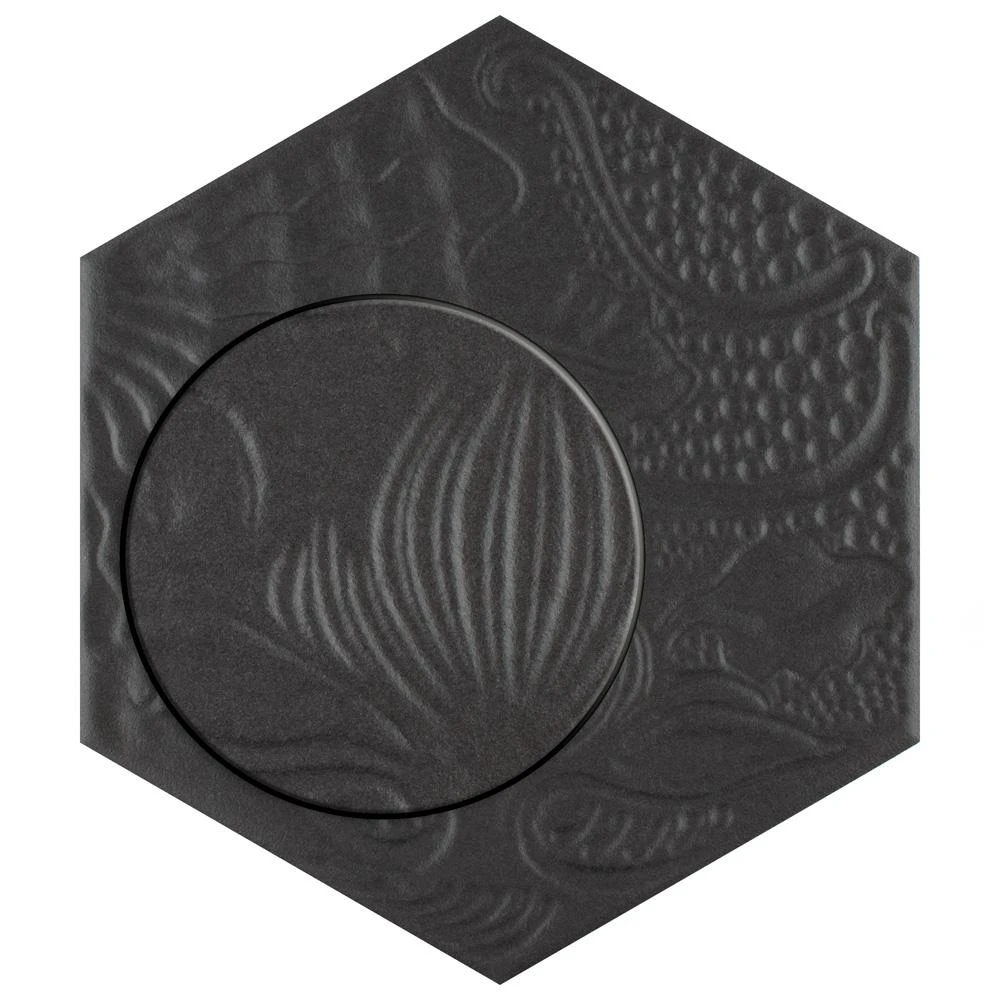 Merola Tile Gaudi Hex Black 8-5/8 In. X 9-7/8 In. Porcelain Floor And Wall Tile (11.56 Sq. Ft. / Case) 10 Merola Tile Gaudi Hex Black 8-5/8 In. X 9-7/8 In. Porcelain Floor And Wall Tile (11.56 Sq. Ft. / Case) - Image 10