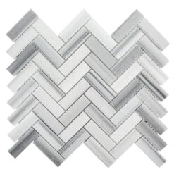 Jeffrey Court Zebra Plains Gray Herringbone 11 In. X 12.75 In. X 10 Mm Polished Marble Mosaic Wall/Floor Tile 8 Jeffrey Court Zebra Plains Gray Herringbone 11 In. X 12.75 In. X 10 Mm Polished Marble Mosaic Wall/Floor Tile -Floor Promotion Store b0d0d066defc182b7cd72df8814eac18 1800x1800