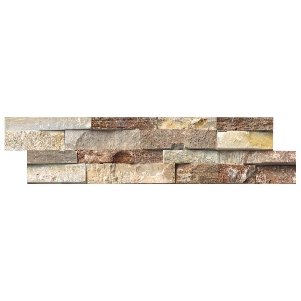 MSI Golden White Ledger Panel 6 In. X 24 In. Natural Quartzite Slate Wall Tile (10 Cases/40 Sq. Ft./pallet) 4 MSI Golden White Ledger Panel 6 In. X 24 In. Natural Quartzite Slate Wall Tile (10 Cases/40 Sq. Ft./pallet) - Image 4