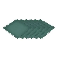 Norsk Dark Green 24 In. X 24 In. EVA Foam Non-Toxic Solid Color Interlocking Tile (36-Tile)