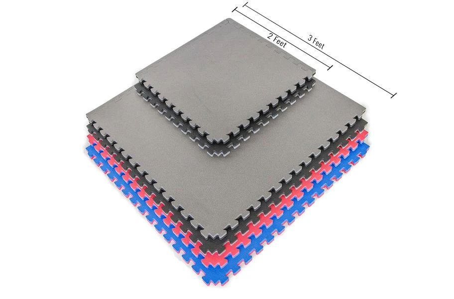 FlooringInc MMA Mats 2'x2' Tiles Great For Wrestling And Home Gym Flooring (20 Pack Black Grey) 4 FlooringInc MMA Mats 2'x2' Tiles Great For Wrestling And Home Gym Flooring (20 Pack Black Grey) - Image 4