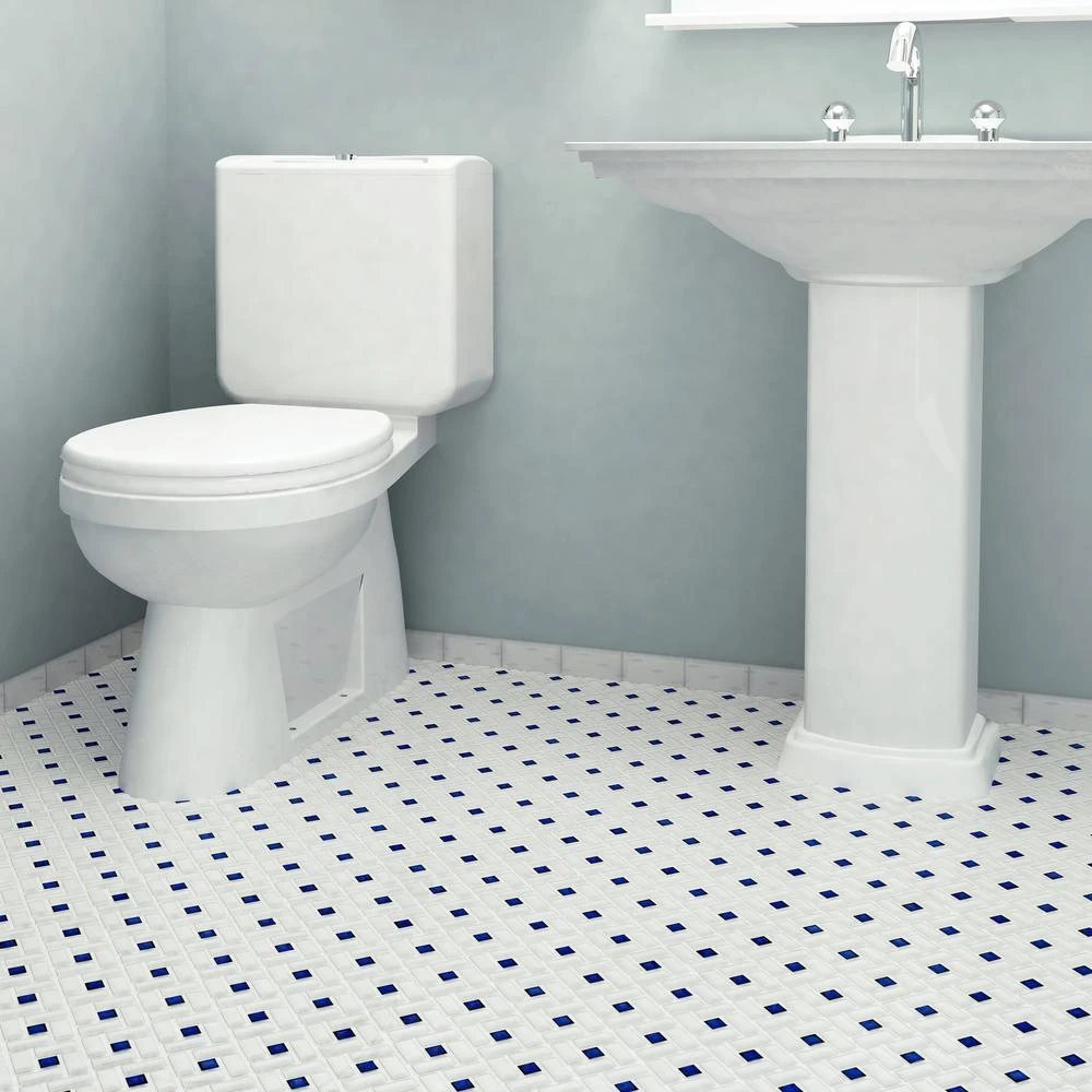 Merola Tile Spiral Blue And White 12-1/2 In. X 12-1/2 In. X 6 Mm Porcelain Mosaic Tile (11.07 Sq. Ft. / Case) 14 Merola Tile Spiral Blue And White 12-1/2 In. X 12-1/2 In. X 6 Mm Porcelain Mosaic Tile (11.07 Sq. Ft. / Case) - Image 14