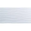 MSI Dymo Wavy White 12 In. X 24 In. Glossy Ceramic Wall Tile (16 Sq. Ft./case)
