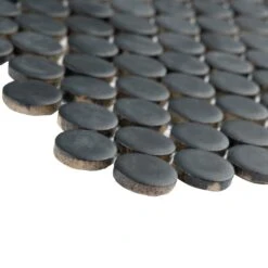 Merola Tile Hudson Penny Round Matte Black 12 In. X 12-5/8 In. X 5 Mm Porcelain Mosaic Tile (10.74 Sq. Ft. / Case) 18 Merola Tile Hudson Penny Round Matte Black 12 In. X 12-5/8 In. X 5 Mm Porcelain Mosaic Tile (10.74 Sq. Ft. / Case) -Floor Promotion Store ba7abcda9df8492516d47d389635d1a7 1800x1800