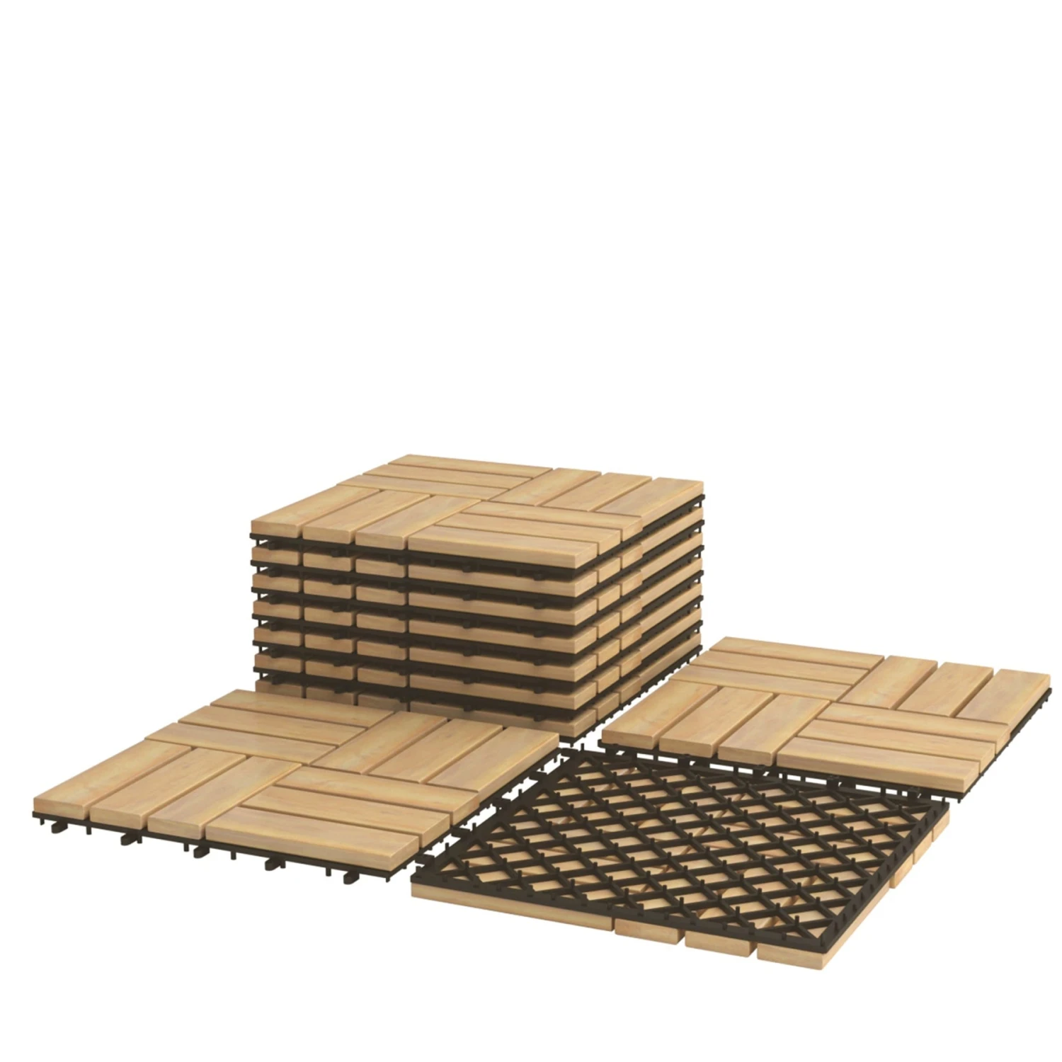 Giantex 40-Piece Acacia Wood Deck Tiles Patio Interlocking Floor Tiles 1 Giantex 40-Piece Acacia Wood Deck Tiles Patio Interlocking Floor Tiles