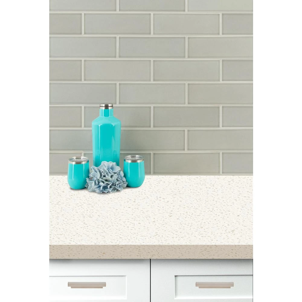 MSI Dove Gray Handcrafted 3 In. X 6 In. Glossy Ceramic Gray Subway Tile (1 Sq. Ft. / Case) 7 MSI Dove Gray Handcrafted 3 In. X 6 In. Glossy Ceramic Gray Subway Tile (1 Sq. Ft. / Case) - Image 7