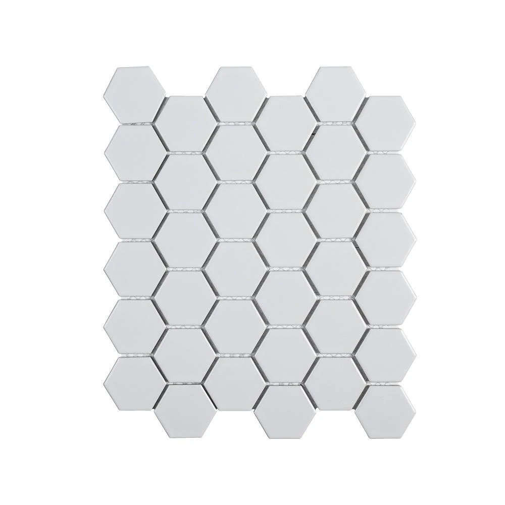 Jeffrey Court Whisper Valley White 11 In. X 12.687 In. X 6 Mm Hexagon Matte Porcelain Wall And Floor Mosaic Tile 8 Jeffrey Court Whisper Valley White 11 In. X 12.687 In. X 6 Mm Hexagon Matte Porcelain Wall And Floor Mosaic Tile - Image 8