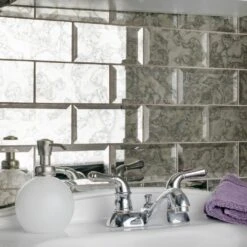 Merola Tile Lustre Beveled Antique Mirror 3 In. X 6 In. Glass Subway Wall Tile (10.95 Sq. Ft. / Case) 20 Merola Tile Lustre Beveled Antique Mirror 3 In. X 6 In. Glass Subway Wall Tile (10.95 Sq. Ft. / Case) -Floor Promotion Store c0ee922371285153892ee6b342a074dc 1800x1800