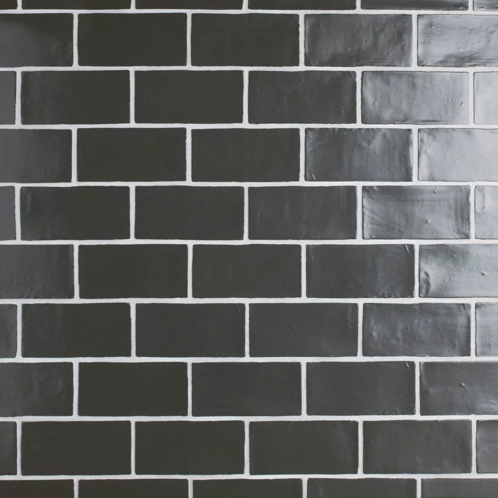 Merola Tile Chester Matte Nero 3 In. X 6 In. Ceramic Wall Subway Tile (6.02 Sq. Ft. / Case) 5 Merola Tile Chester Matte Nero 3 In. X 6 In. Ceramic Wall Subway Tile (6.02 Sq. Ft. / Case) - Image 5