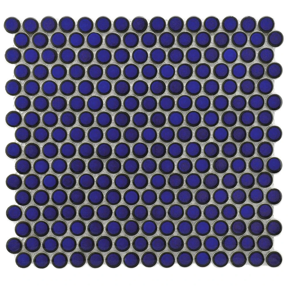 Merola Tile Hudson Penny Round Matte Black 12 In. X 12-5/8 In. X 5 Mm Porcelain Mosaic Tile (10.74 Sq. Ft. / Case) 15 Merola Tile Hudson Penny Round Matte Black 12 In. X 12-5/8 In. X 5 Mm Porcelain Mosaic Tile (10.74 Sq. Ft. / Case) - Image 15