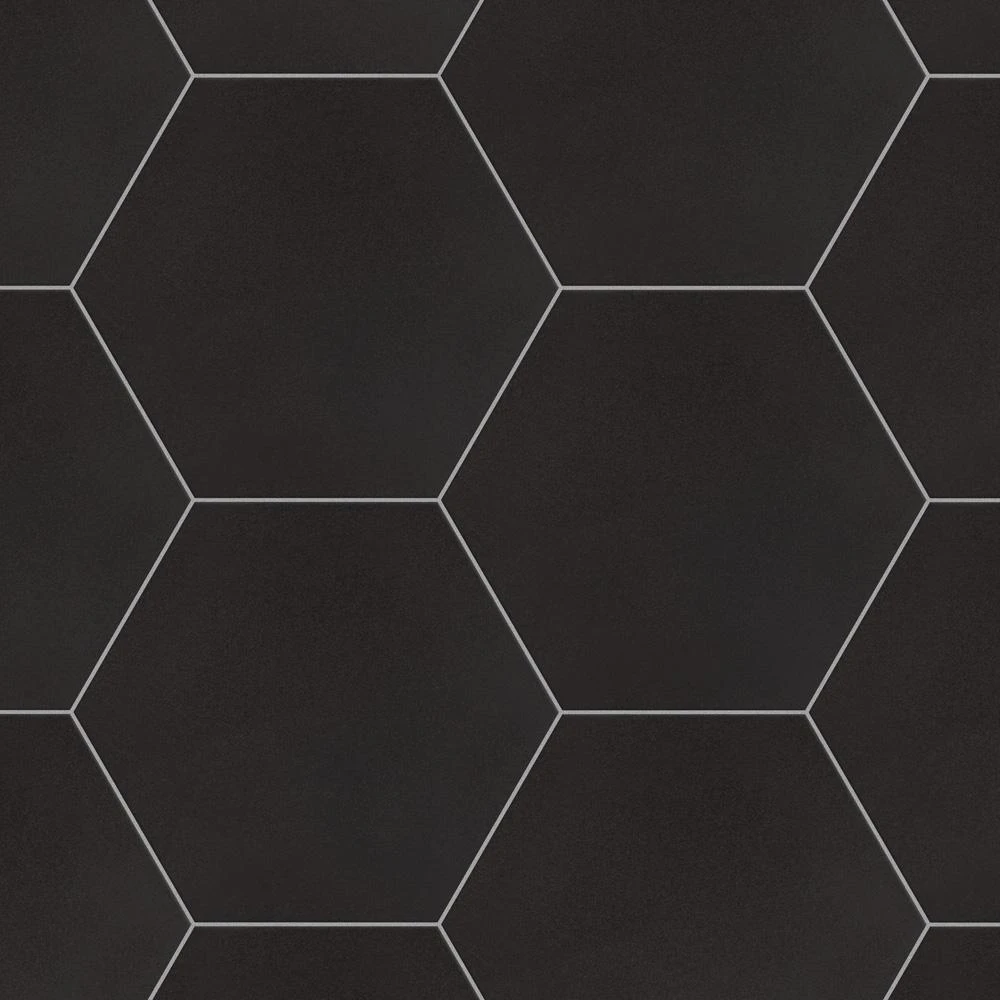 Merola Tile Textile Hex Black 8-5/8 In. X 9-7/8 In. Porcelain Floor And Wall Tile (11.56 Sq. Ft. / Case) 4 Merola Tile Textile Hex Black 8-5/8 In. X 9-7/8 In. Porcelain Floor And Wall Tile (11.56 Sq. Ft. / Case) - Image 4