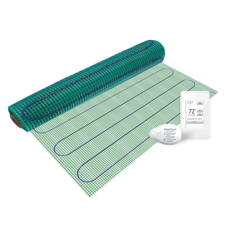 WarmlyYours TempZone 5 Ft. X 36 In. 120-Volt Radiant Floor Heating Mat With Touch Screen Thermostat (Covers 15 Sq. Ft.) 3 WarmlyYours TempZone 5 Ft. X 36 In. 120-Volt Radiant Floor Heating Mat With Touch Screen Thermostat (Covers 15 Sq. Ft.) - Image 3