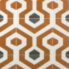 Soumaya Orange Encaustic 9x9 Glazed Porcelain Tile