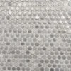 Merola Tile Hudson Penny Round Grey Eye 12 In. X 12 In. Porcelain Mosaic Tile (10.74 Sq. Ft. / Case)