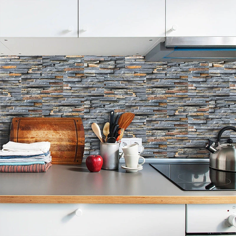 Self-Adhesive Vinyl Flooring Tiles Waterproof Peel And Stick Tiles Wall Stickers For Home Decor,Gray Wood Grain 6 Self-Adhesive Vinyl Flooring Tiles Waterproof Peel And Stick Tiles Wall Stickers For Home Decor,Gray Wood Grain - Image 6