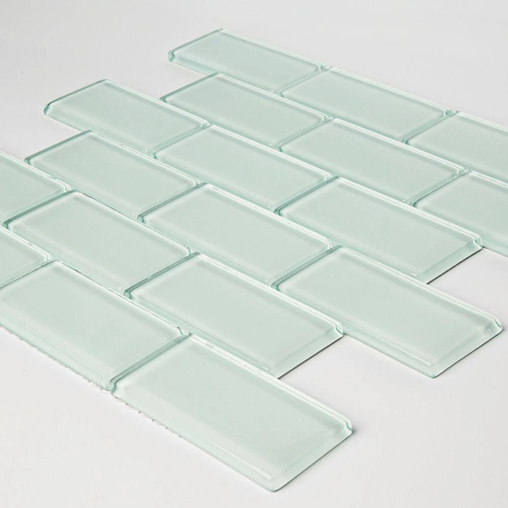 Jeffrey Court Siberian Gloss 11.625 In. X 11.75 In. X 8 Mm Interlocking Glass Mosaic Tile 5 Jeffrey Court Siberian Gloss 11.625 In. X 11.75 In. X 8 Mm Interlocking Glass Mosaic Tile - Image 5