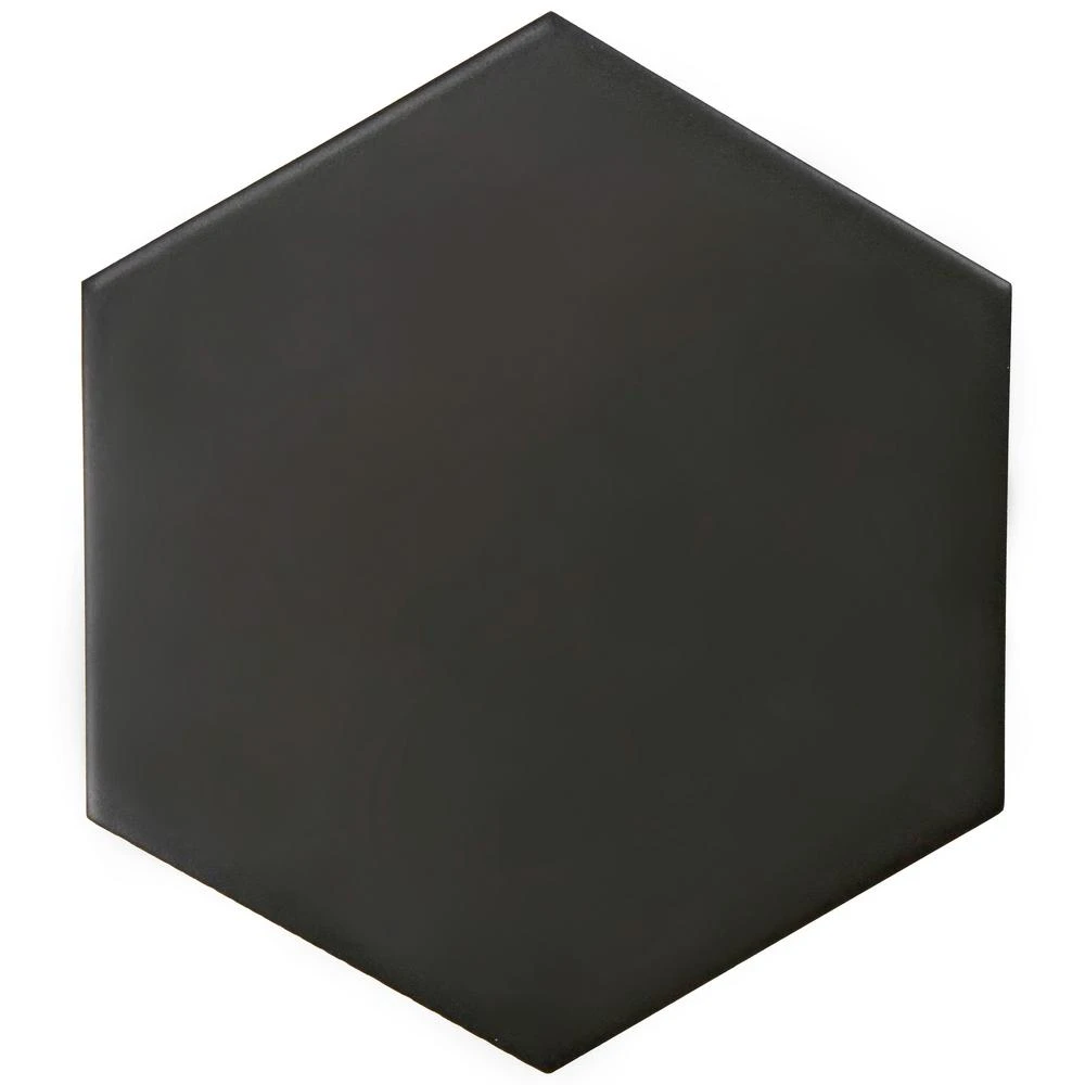 Merola Tile Hexatile Matte Nero 7 In. X 8 In. Porcelain Floor And Wall Tile (7.67 Sq. Ft./case) 1 Merola Tile Hexatile Matte Nero 7 In. X 8 In. Porcelain Floor And Wall Tile (7.67 Sq. Ft./case)