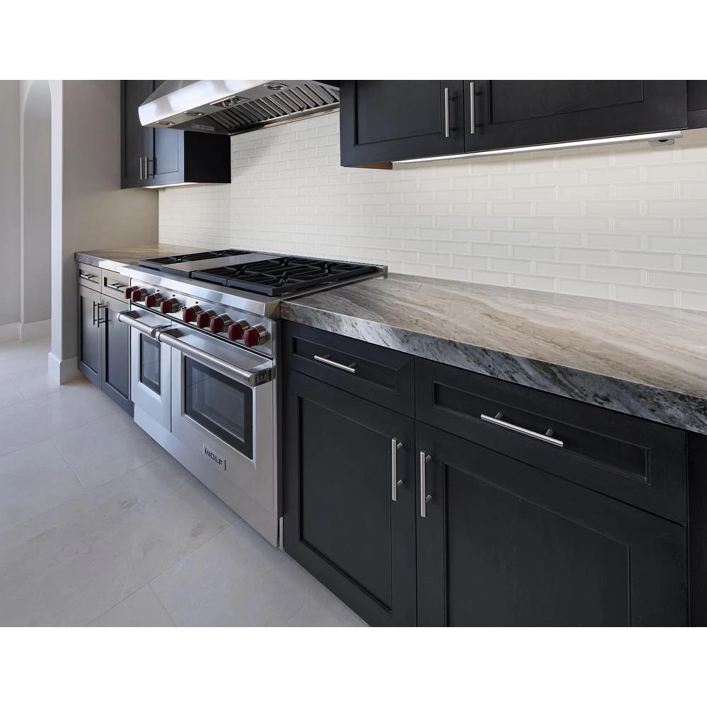 MSI Bright White Bevel 11.47 In. X 11.63 In. X 6 Mm Glossy Porcelain Mesh-Mounted Mosaic Tile (13.35 Sq. Ft. / Case) 2 MSI Bright White Bevel 11.47 In. X 11.63 In. X 6 Mm Glossy Porcelain Mesh-Mounted Mosaic Tile (13.35 Sq. Ft. / Case) - Image 2