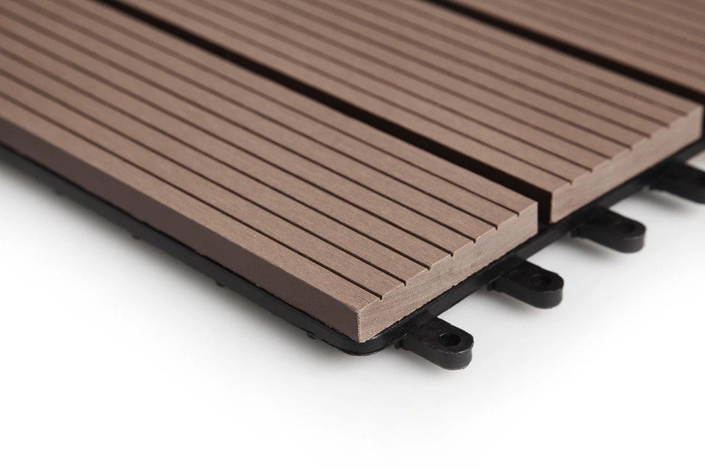 BuildDirect Brown 12" X 12" Interlocking Deck Tile (10sq. Ft. Per Box) 7 BuildDirect Brown 12" X 12" Interlocking Deck Tile (10sq. Ft. Per Box) - Image 7