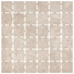 Portland Stone Gray 12 In. X 12 In. X 6.35 Mm Ceramic Mosaic Floor And Wall Tile (1 Sq. Ft. / Piece)