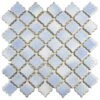 Merola Tile Hudson Tangier Frost Blue 12 In. X 12 In. Porcelain Mosaic Tile (10.96 Sq. Ft. / Case)