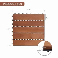 Kinbor 12'' X 12'' Patio Pavers Wood Interlocking Flooring Deck 10 Packs Tiles Brown Painted 12 Kinbor 12'' X 12'' Patio Pavers Wood Interlocking Flooring Deck 10 Packs Tiles Brown Painted -Floor Promotion Store d2263be2 e778 462f a1de cac48063ee3b.19e4eafdd005c3c50dd1b19942c8f9ad 1800x1800