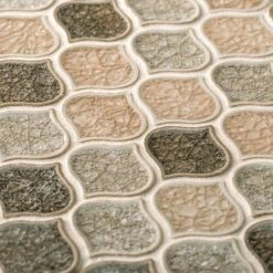 Jeffrey Court Crushed Sunset Beige/Cream 10.75 In. X 10.75 In. Arabesque Glossy Ceramic Mosaic Tile (0.802 Sq. Ft./Each) 9 Jeffrey Court Crushed Sunset Beige/Cream 10.75 In. X 10.75 In. Arabesque Glossy Ceramic Mosaic Tile (0.802 Sq. Ft./Each) -Floor Promotion Store d24f44c76baea12a6478021be3bed465 1800x1800