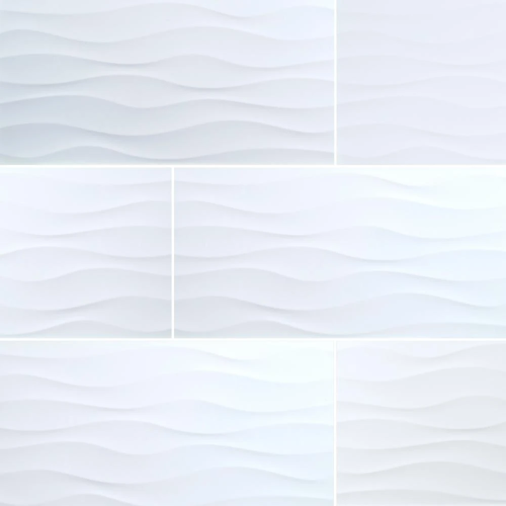 MSI Dymo Wavy White 12 In. X 24 In. Glossy Ceramic Wall Tile (16 Sq. Ft./case) 3 MSI Dymo Wavy White 12 In. X 24 In. Glossy Ceramic Wall Tile (16 Sq. Ft./case) - Image 3