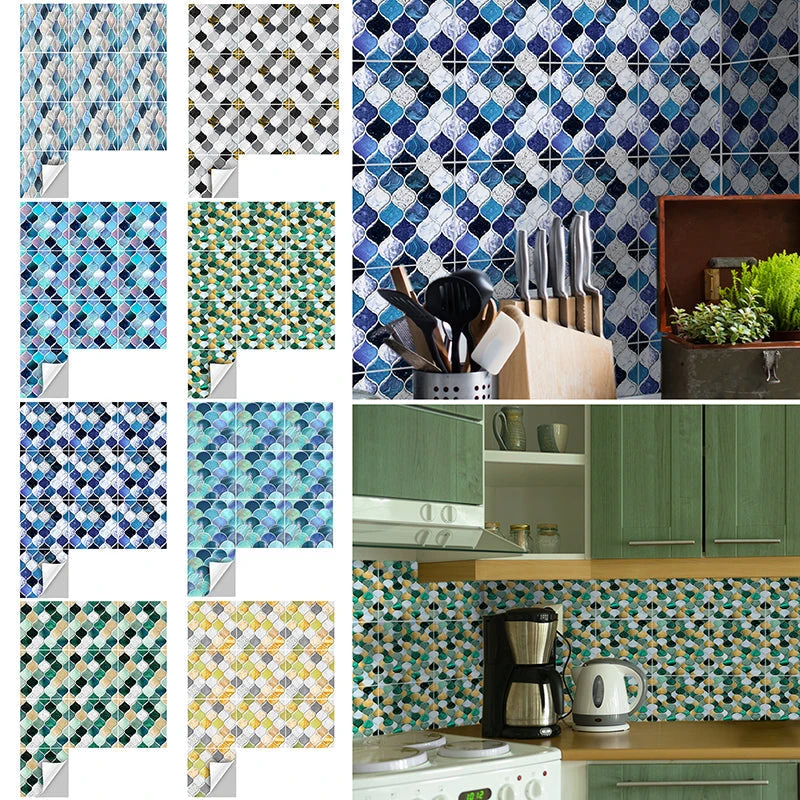 10Pcs Moroccan Tile Stickers Self-adhesive Wall Stickers Kitchen Bathroom Decor 1 10Pcs Moroccan Tile Stickers Self-adhesive Wall Stickers Kitchen Bathroom Decor