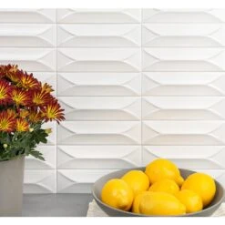 Ivy Hill Tile Vintage Bianco 3D 3 In. X 9 In. 10mm Polished Ceramic Subway Wall Tile (40 Pieces) (6.02 Sq. Ft./Box) -Floor Promotion Store d3f919efcea0f18fcf7a0ef53f109f3b 1800x1800