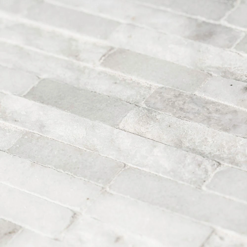 Jeffrey Court Churchill White Split Face 11.75 In. X 12.625 In. X 13 Mm Splitface Textured Marble Mosaic Tile 1 Jeffrey Court Churchill White Split Face 11.75 In. X 12.625 In. X 13 Mm Splitface Textured Marble Mosaic Tile