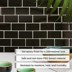 Subway Black 12 In. W X 12 In. H Peel And Stick Decorative Mosaic Wall Tile Backsplash (5 Tiles) 13 Subway Black 12 In. W X 12 In. H Peel And Stick Decorative Mosaic Wall Tile Backsplash (5 Tiles) -Floor Promotion Store d4d49debf3a8753af345d4a29fa97c90 1800x1800